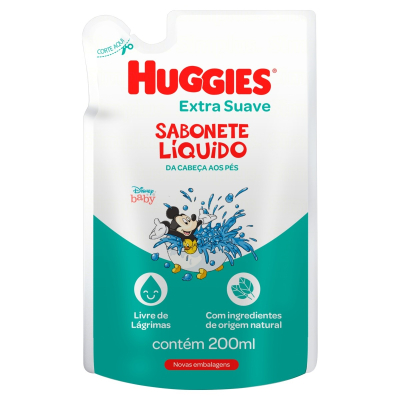 Sabonete Líquido Huggies Suave 200mL Refil