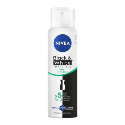 Desodorante Nivea Aerosol 150mL Black White Fresh Erva Doce
