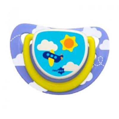 Chupeta Neopan 1 1 Unidade Ortodôntico Silicone Azul/Amarelo 4811