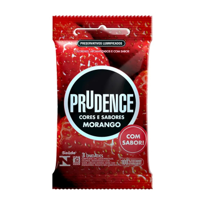 Preservativo Prudence Morango 3 Unidades