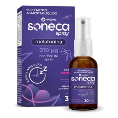 Soneca Melatonina Spray 30mL Cereja