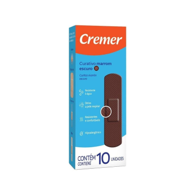 Curativo Cremer 10 Unidades Marrom Escuro