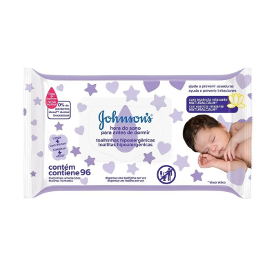 Toalhas Umedecidas Johnson's 96 Unidades Hora do Sono