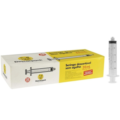 Seringa Descarpack 20mL S/Ag