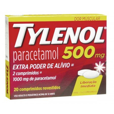 Tylenol 500mg 20 Comprimidos