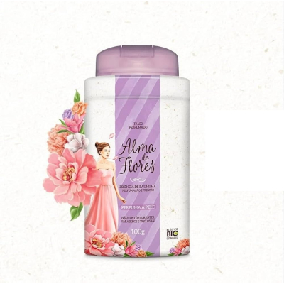 Talco Alma de Flores 100g Baunilha