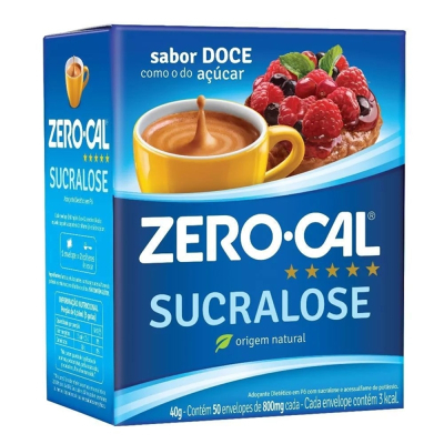 Adoçante Zero Cal 50 Envelopes Sucralose