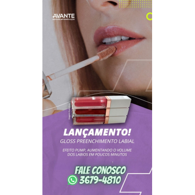 Gloss Preenchimento Labial Cores 6g