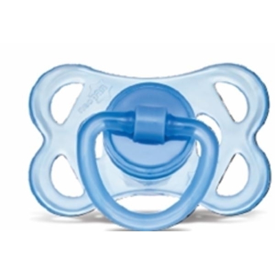 Chupeta Bicolor 1 1 Unidade Ortodôntico Silicone Azul 4431