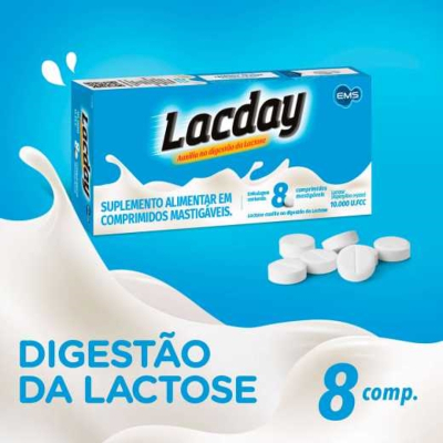 Lacday 8 Comprimidos Mastigáveis
