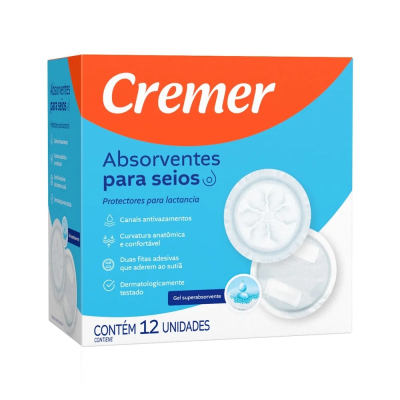 Absorvente Seios Cremer 12 Unidades