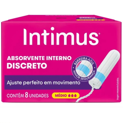Absorvente Interno Intimus 8 Unidades Médio