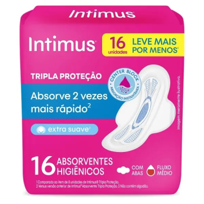 Absorvente Intimus 16 Unidades Abas Suave