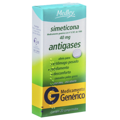 Simeticona 40mg 20 Comprimidos