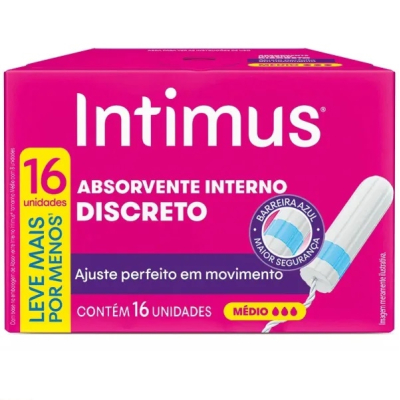 Absorvente Interno Intimus 16 Unidades Médio