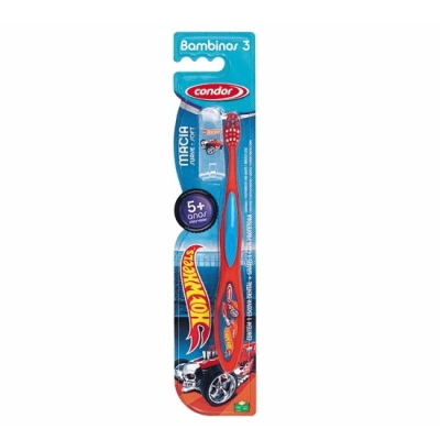 Escova Dental Hot Wheels Bambinos 3+Prot Cerdas