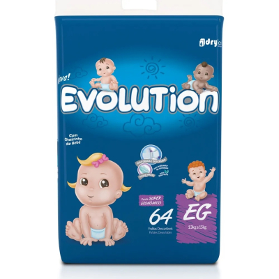 Fralda Dry Evolution XG 64 Unidades