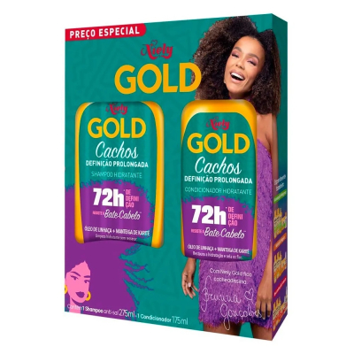 Shampoo+Condicionador Niely Gold 275+175mL Cachos Prolong