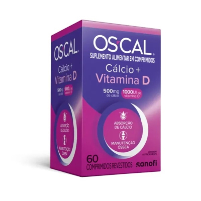 Os Cal D 500mg+1.000UI 60 Comprimidos